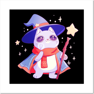 Wizard cat Posters and Art